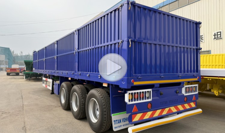 Tri Axle Mining Transport Drop Side Trailer in Mauritius