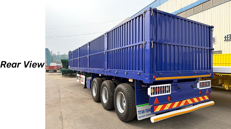 Tri Axle Mining Transport Drop Side Trailer in Mauritius