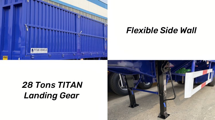 Tri Axle Mining Transport Drop Side Trailer in Mauritius