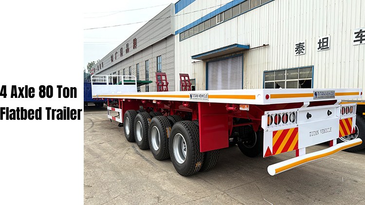 4 Axle 80 Ton Flat Deck Trailer for Sale in Mauritius