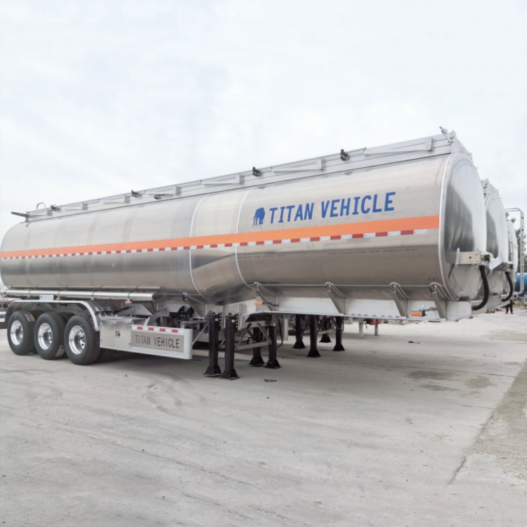3 Axle 45 CBM Aluminum Gasoline Tanker Trailer