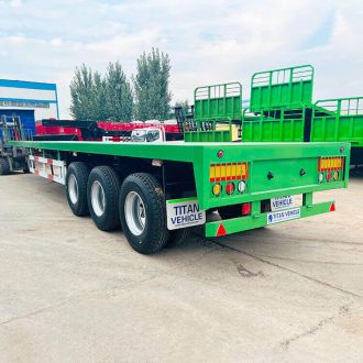 60 Ton Tri Axle Flatbed Semi Trailer